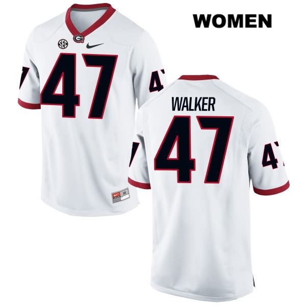 Georgia Bulldogs Women's Payne Walker #47 NCAA Authentic White Nike Stitched College Football Jersey GPP0656LM